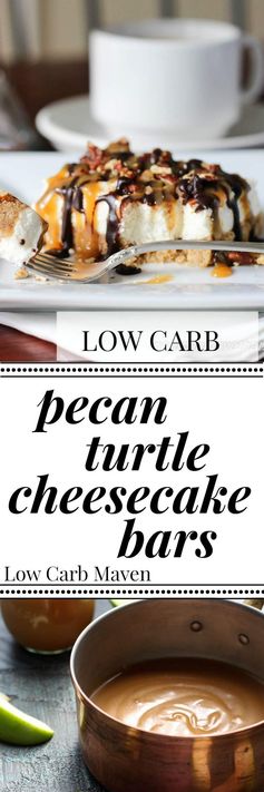 Pecan Turtle Cheesecake Bars