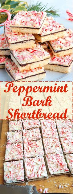 Peppermint Bark Shortbread Cookies