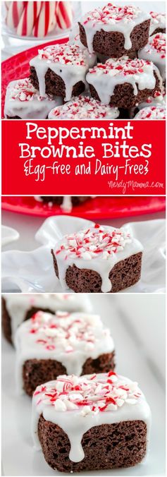 Peppermint Brownie Bites (Egg-free and Dairy-Free