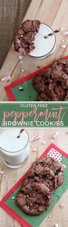 Peppermint Brownie Cookies