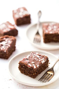 Peppermint Frosted Chickpea Brownies