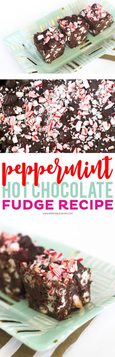 Peppermint Hot Chocolate Fudge