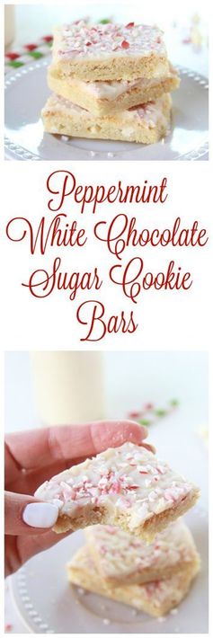 Peppermint White Chocolate Sugar Cookie Bars