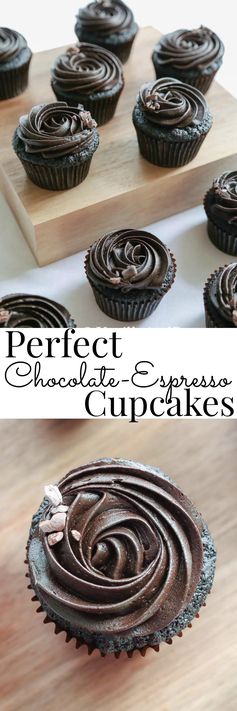 Perfect Chocolate Espresso Cupcakes