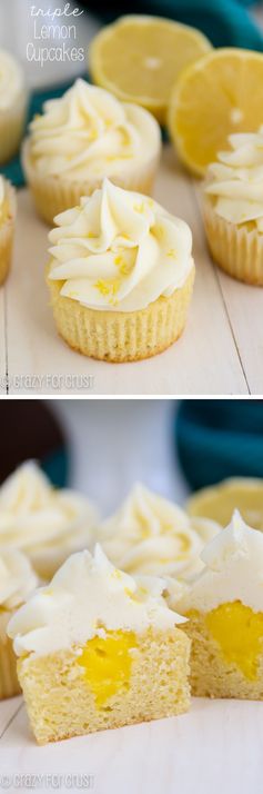 Perfect Triple Lemon Cupcakes