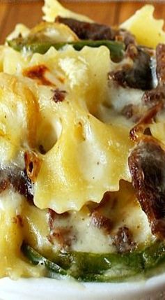 Philly Cheese-Steak Mac & Cheese