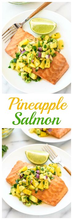 Pineapple Glazed Salmon with Avocado Salsa