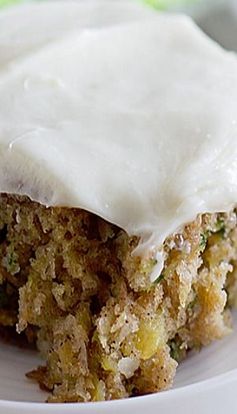 Pineapple Zucchini Sheet Cake with Cream Cheese Frosting