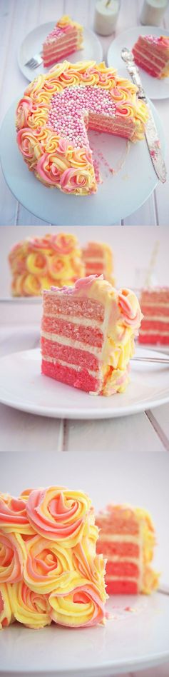 Pink Lemonade Ombre Cake