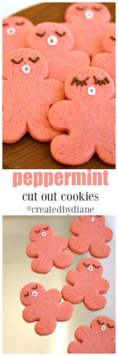 Pink Peppermint Cut Out Cookies