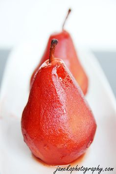 Poached Pears with Puff Pastry