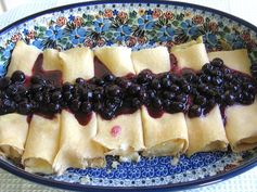 Polish Crepes with Sweet Cheese Filling