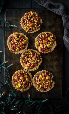 Pomegranate Pistachio Tarts (Gluten-Free, Vegan