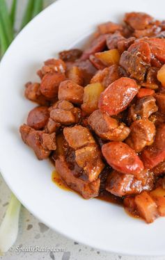 Pork Menudo with Hotdog