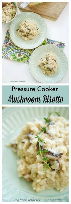 Pressure Cooker Easy Mushroom Risotto