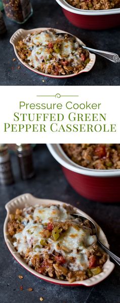 Pressure Cooker Stuffed Green Pepper Casserole