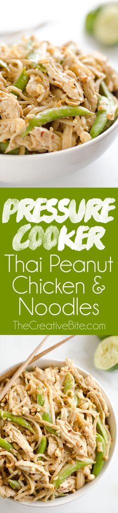 Pressure Cooker Thai Peanut Chicken & Noodles