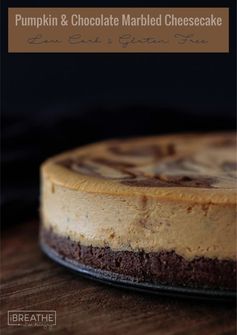 Pumpkin & Chocolate Marbled Cheesecake - Low Carb