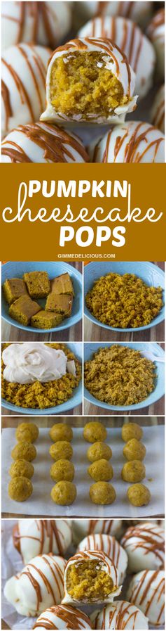 Pumpkin Cheesecake Pops (Truffles