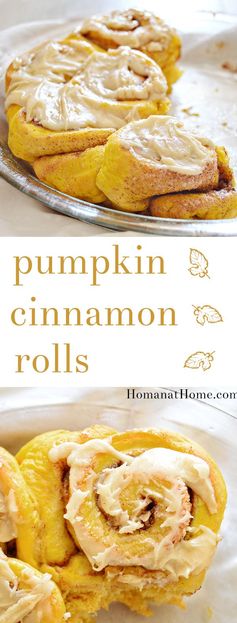 Pumpkin Cinnamon Rolls with Brown Sugar Glaze