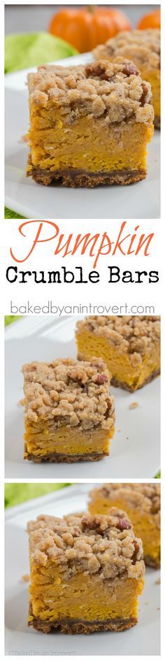 Pumpkin Crumble Bars