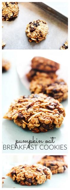 Pumpkin Oat Breakfast Cookies