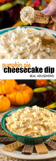 Pumpkin Pie Cheesecake Dip with White Chocolate Chips