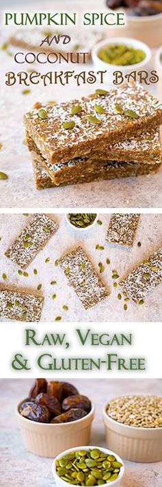 Pumpkin Spice & Coconut Breakfast Bars