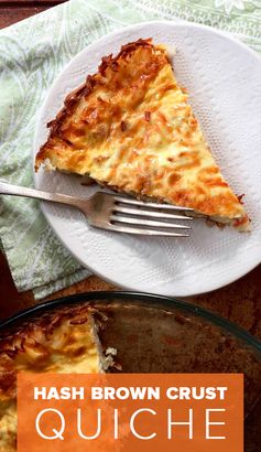 Quiche Lorraine with Hash Brown Crust