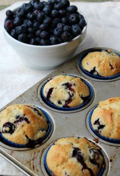 Quick and Easy One Bowl Blueberry Muffins