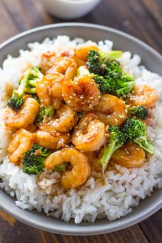 Quick Honey Garlic Shrimp and Broccoli