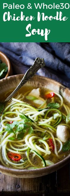 Quick Paleo Chicken Noodle Soup