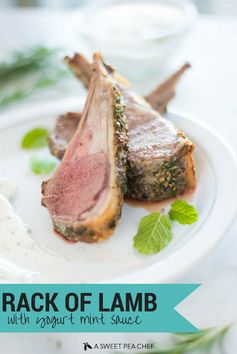 Rack of Lamb with Yogurt Mint Sauce