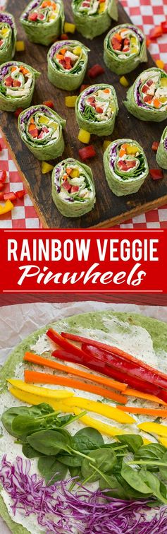 Rainbow Veggie Pinwheels
