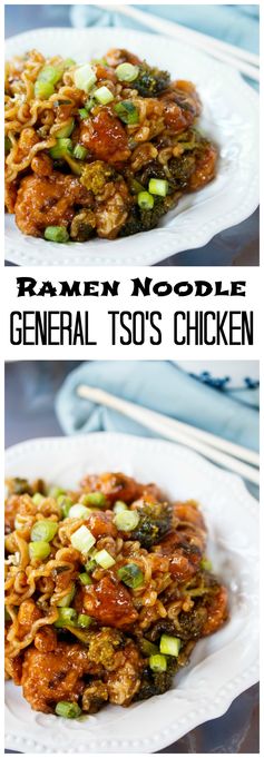 Ramen Noodle General Tso's Chicken