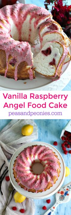 Raspberry Angel Food Cake