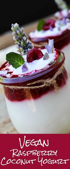 Raspberry Coconut Yogurt