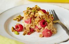 Raspberry Cookie Butter Baked Oatmeal