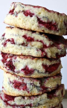 Raspberry Lemon Sour Cream Scones