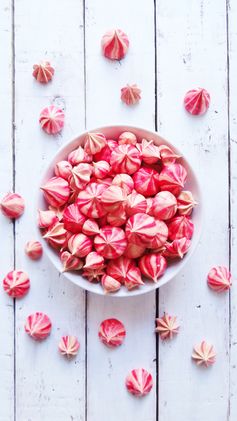 Raspberry Meringue Kisses