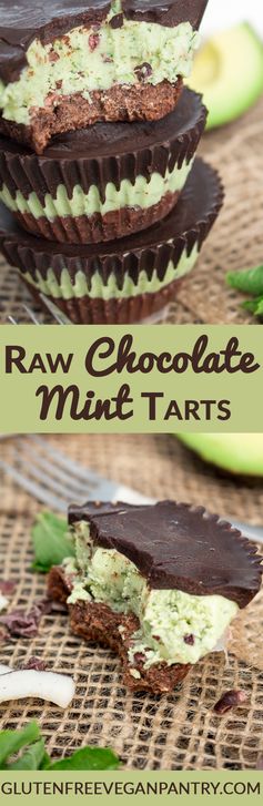 Raw Chocolate Mint Tarts -Gluten-Free & Vegan