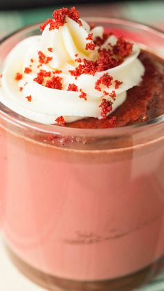 Red Velvet Cake Hot Chocolate with Cream Cheese Whipped Cream