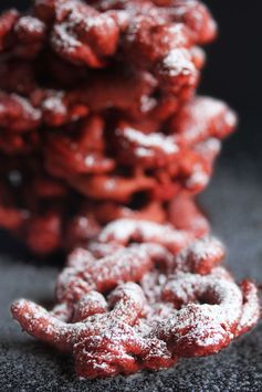 Red Velvet Funnel Cakes