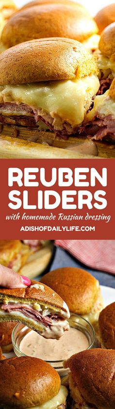 Reuben Sliders with Homemade Russian Dressing