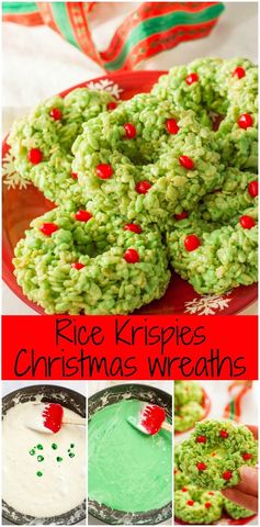 Rice Krispies Christmas wreaths