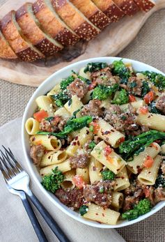 Rigatoni with Sausage and Broccoli Rabe