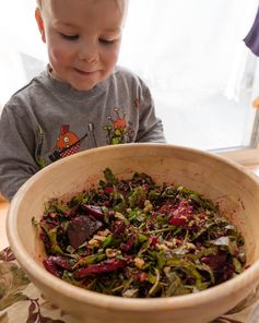 Roasted Beet Salad with Oranges and Wild Rice