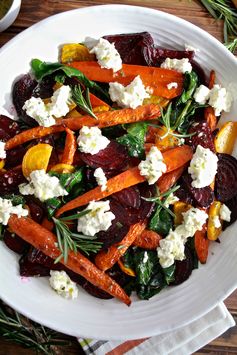 Roasted Beets and Carrots Salad with Burrata