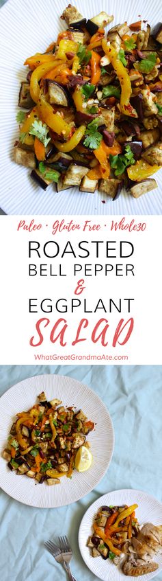 Roasted Bell Pepper & Eggplant Salad