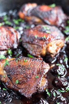 Roasted Black Cherry Balsamic Chicken